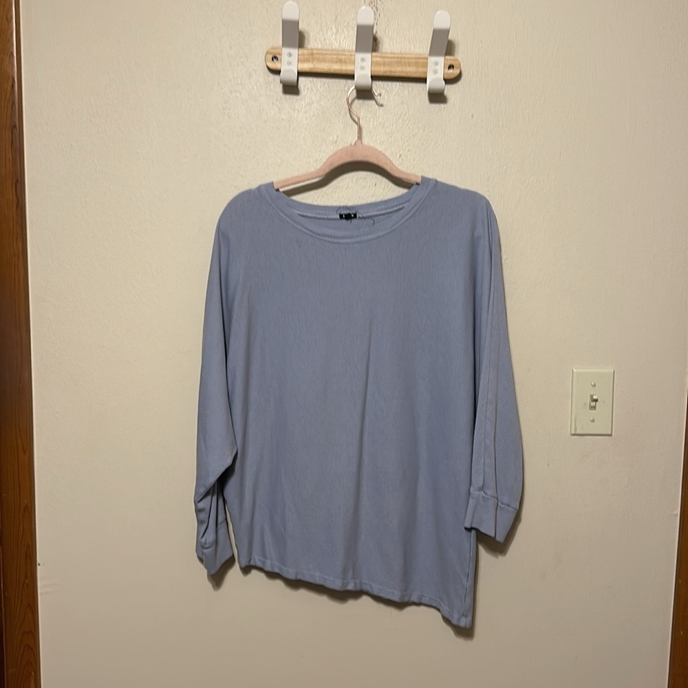 Monrow Ribbed Asymmetric Dolman Sweater Size XS